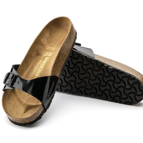 Birkenstock Shoes - NWT Birkenstock Madrid Birko Floor Black Patent